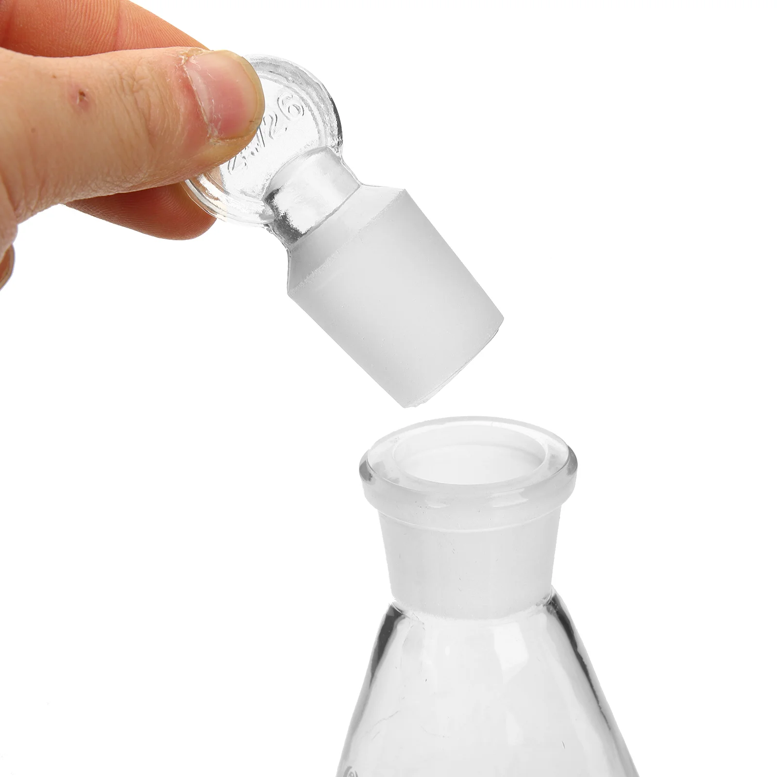 

Erlenmeyer Flask with Stopper Conical Beaker Chemistry Glassware for Laboratory Experiment