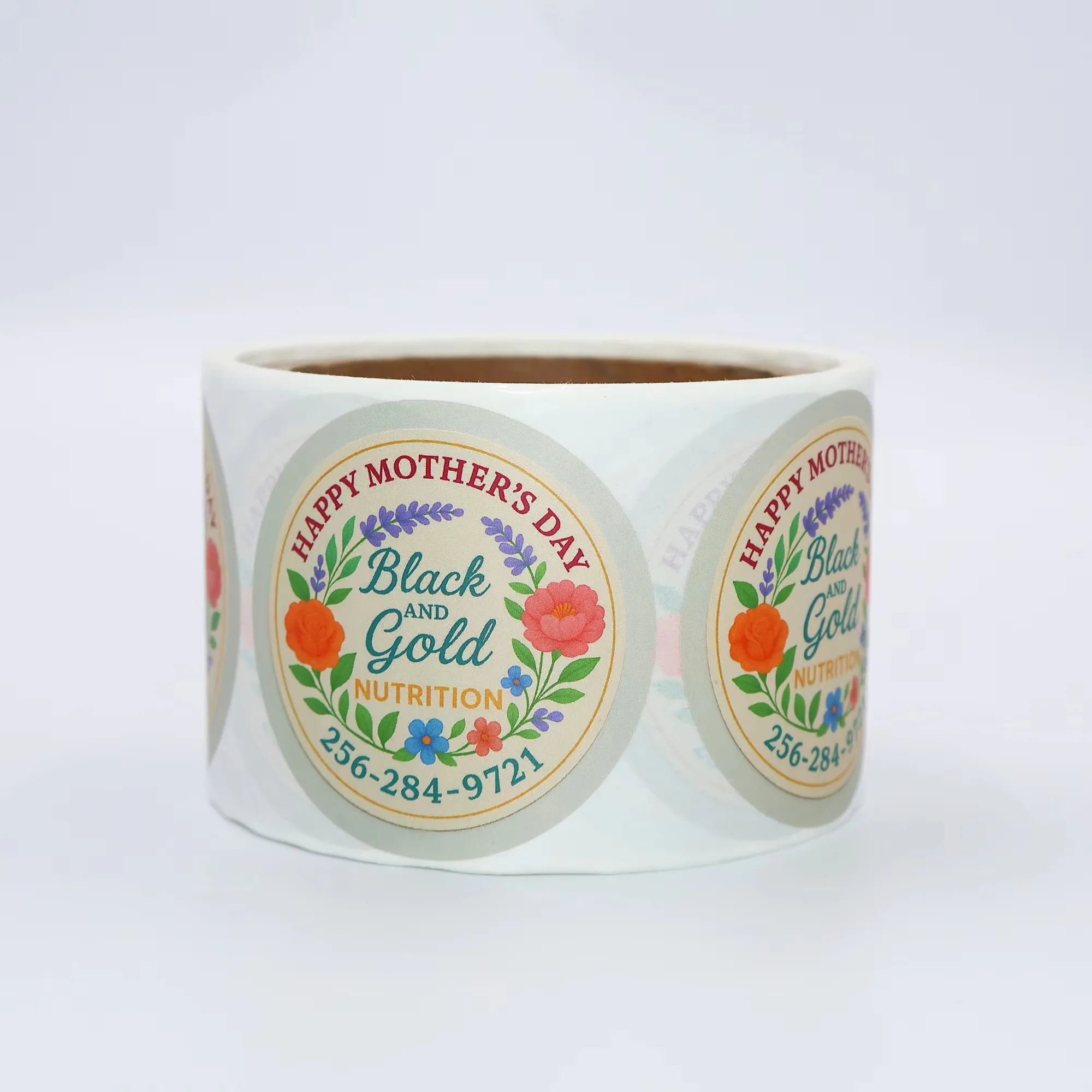 ملصقات شعار مستديرة مخصصة | لاصق ذاتي مقاوم للماء من BOPP | طباعة الملصقات الخاصة #1