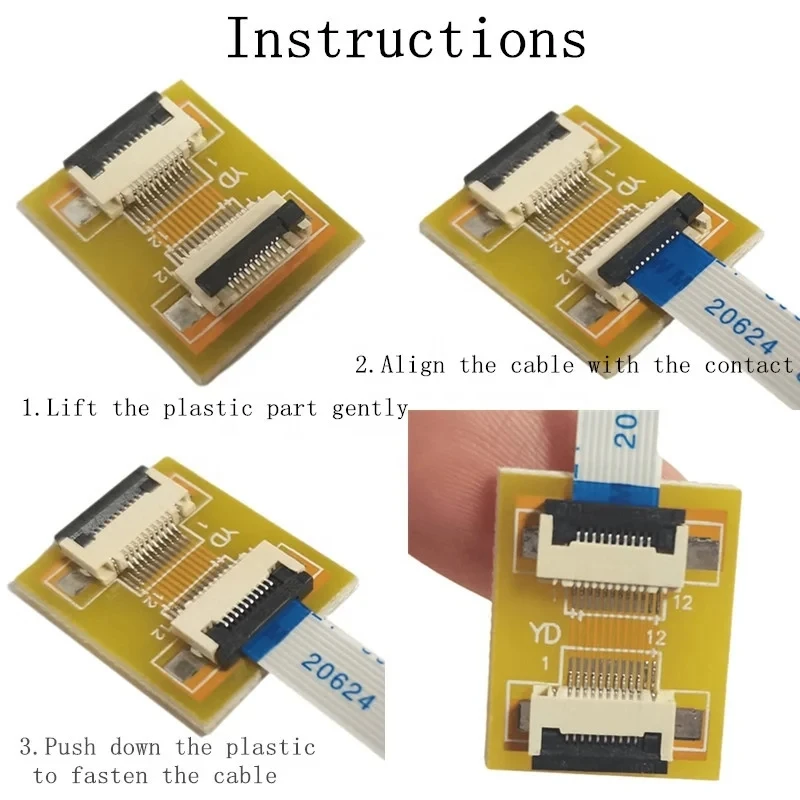 5PCS FFC/FPC extension board 0.5MM to 0.5MM 5P adapter board