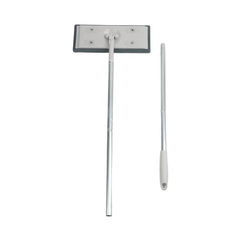 Lightweight Telescopic Mop Under 1 kg Aluminum Rod 57-128 cm Superfine Fiber Dust Pad Clip On System for Daily Floor Cleaning