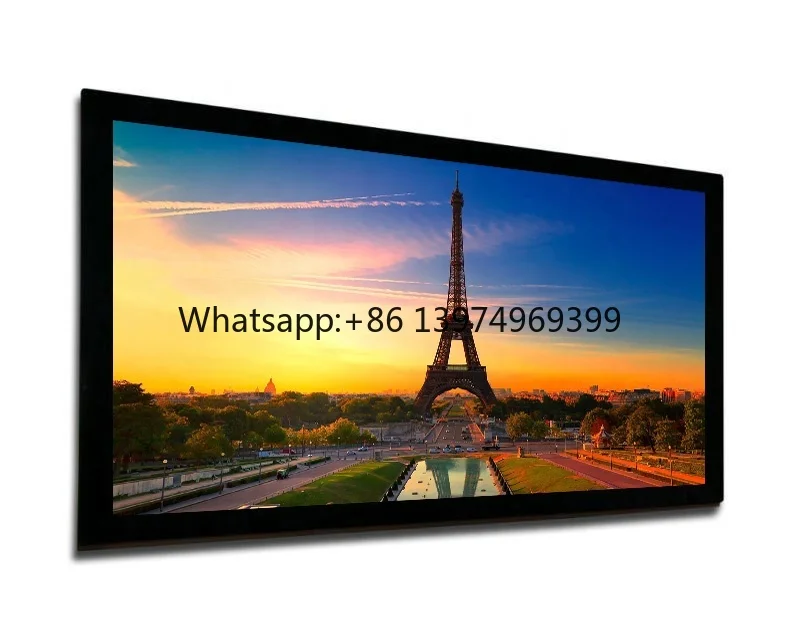 200inch Fixed Frame Projector Screen,acoustically Transparent Fabric,movie Theater Projection Screen