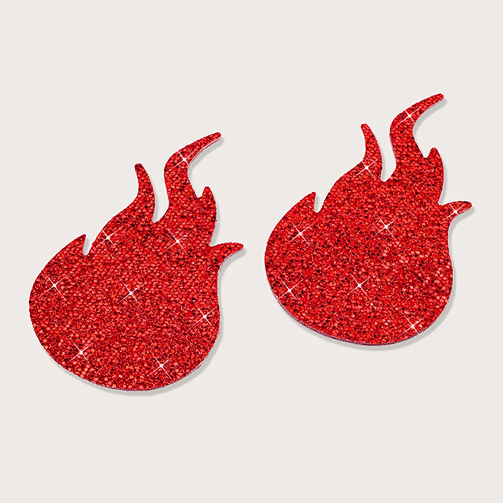 

1Pair Red Sequins Nipple Cover for Women Sexy Chest Protector Reusable Nipple Pasties Bra Pads Chest Sticker Body Decoration