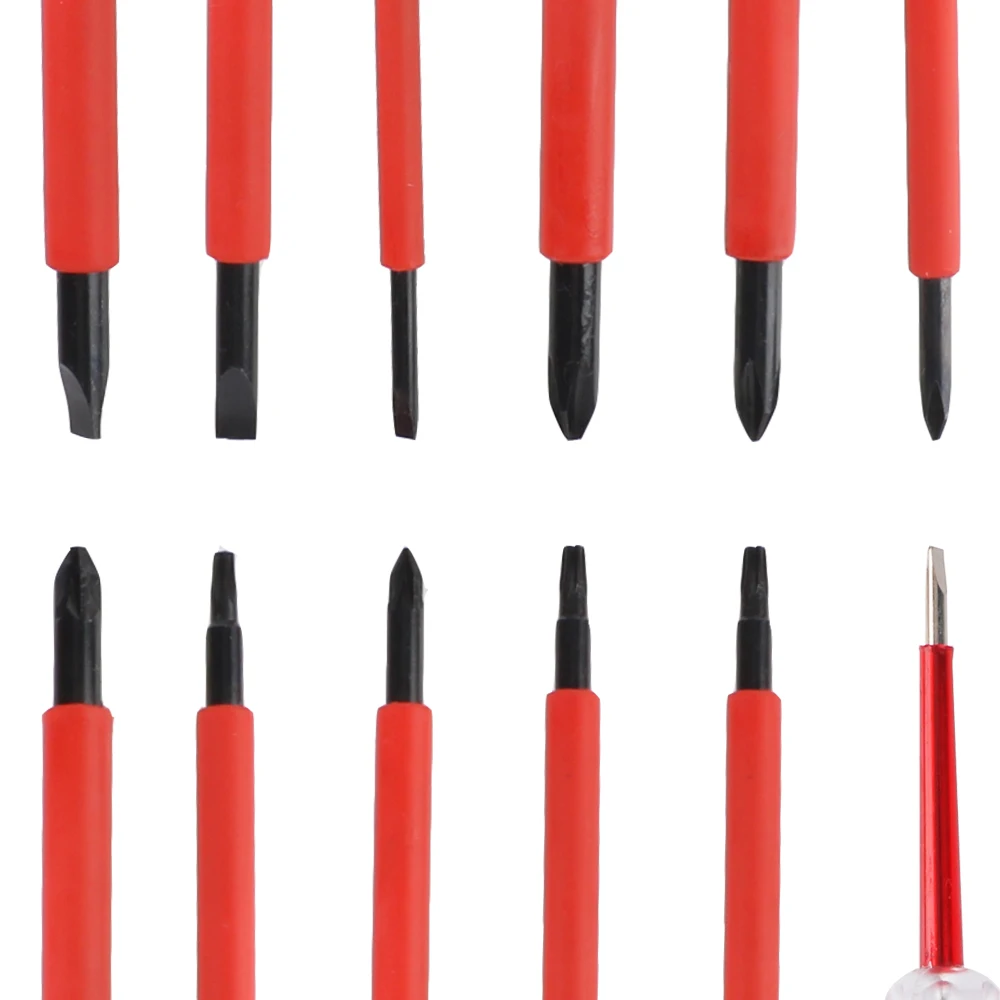 13 pezzi 1000V set di cacciaviti punte a taglio Phillips cacciavite magnetico isolato multifunzionale per utensili manuali per elettricisti