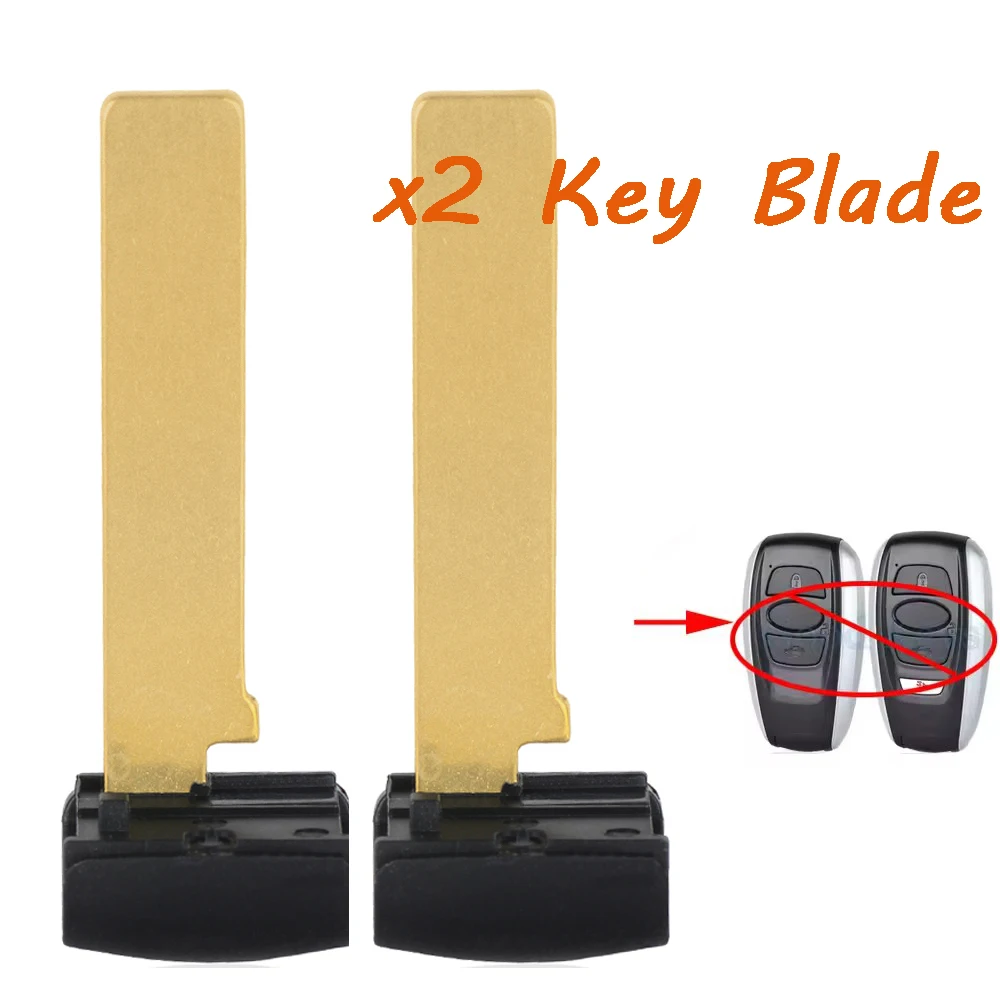 

KEYECU 2 Remote Blank Key Blade for Subaru Ascent BRZ WRX STI Legacy Outback XV Crosstrek Impreza Forester 2017-2023 HYQ14AHK
