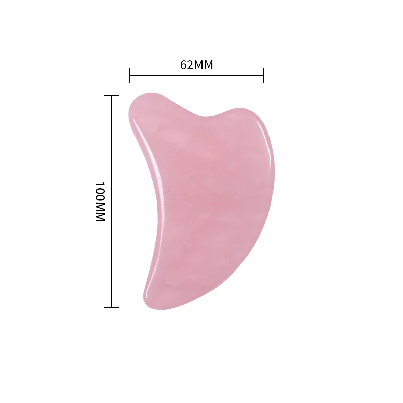 Wholesale Natural Rose Quartz Stone Facial Massage Crystal GuaSha Tool Natural Skin Care Beauty Tools Spa Gift Bulk