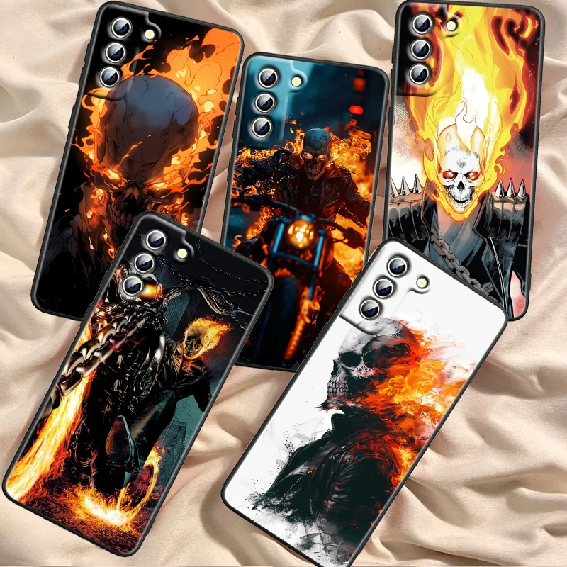 Evil Knight Marvel Fashion For Samsung Galaxy S24 S23 S22 S21 S20 FE S10 S10E Plus Ultra Pro Lite 5G Black Soft Phone Case