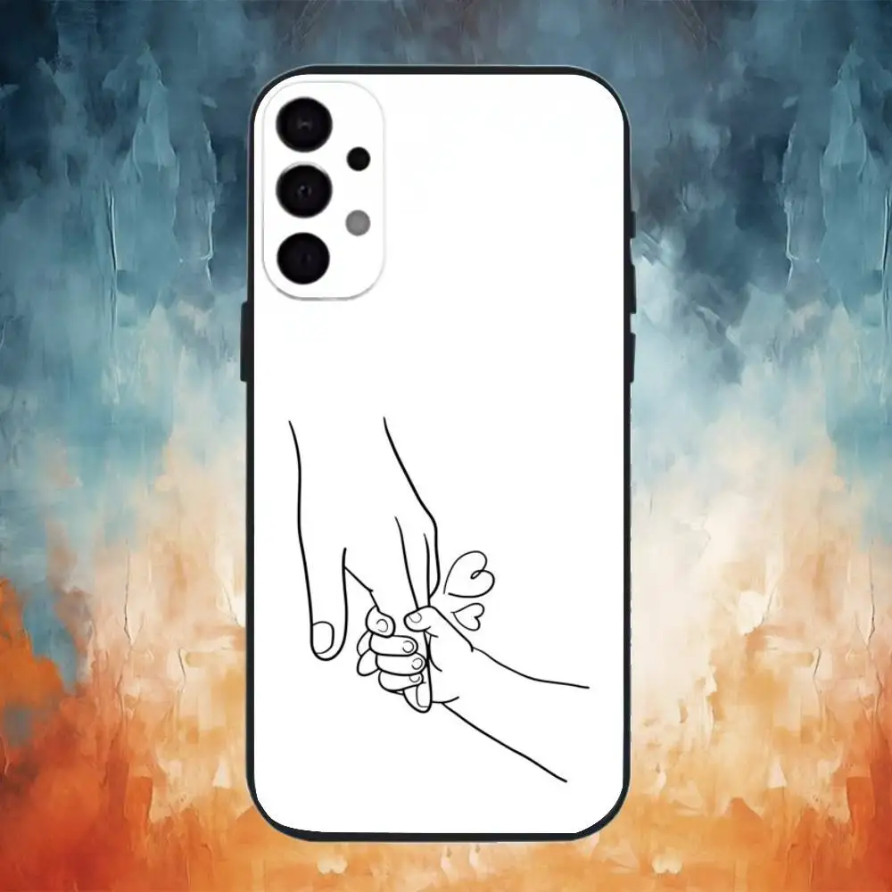 Чехол для телефона «Мама, дочь, сын, папа», для Samsung S25, S24, S21, S22, S23, S30, Ultra, S20, Plus, Fe, Note, 10,9,5G, черный чехол