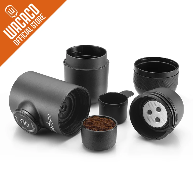 Wacaco Minipresso GR, Portable Espresso Coffee Machine, Compatible Ground Coffee, Small/Mini Travel Coffee Maker.