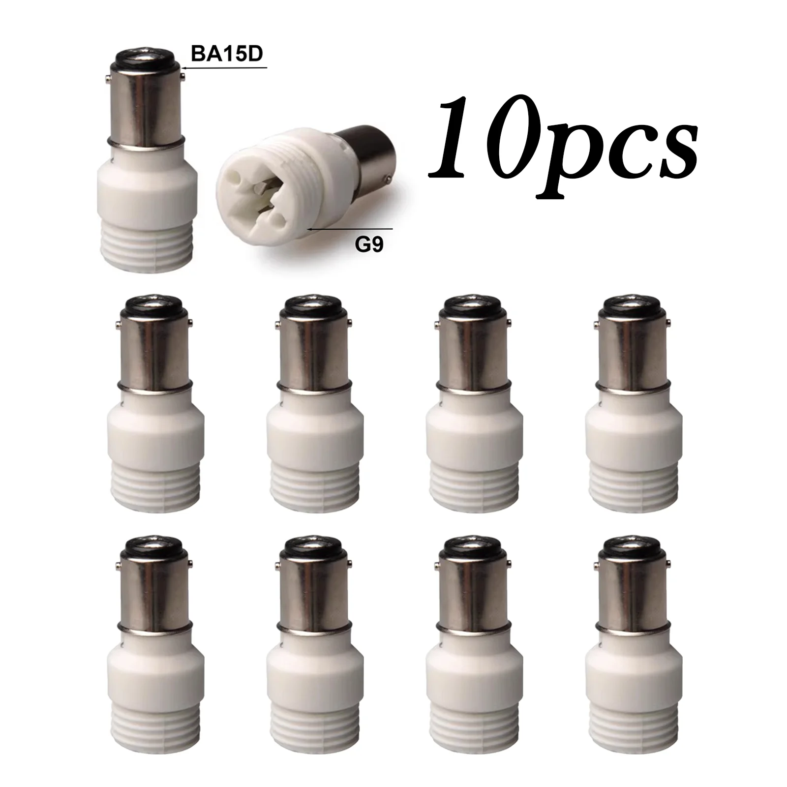 10Pcs White BA15D T…