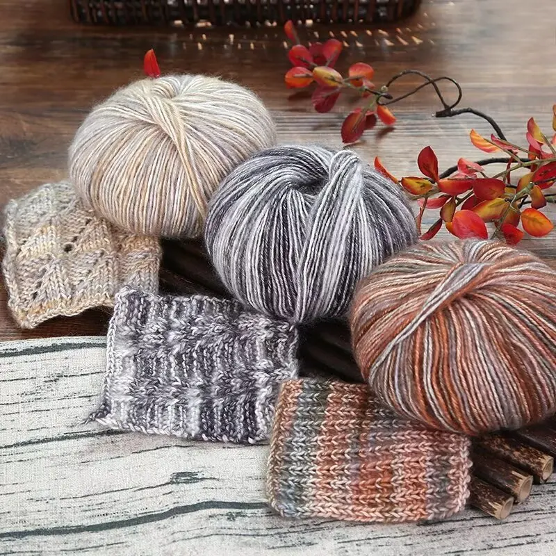 150 g mitteldickes Tarn-Baumwollgarn für handgefertigtes DIY-Stricken und Häkeln, gekämmtes Baumwollgarn, Pullovergarnball, 1 Stück = 3 Stück = 150 Gramm
