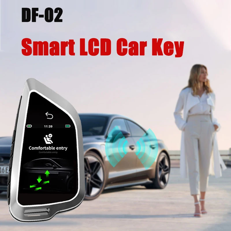 Smart LCD Car Key DF-02 Blade Mechanical High Quality Chip Intelligent Unlocking Suitable for Various Models For B-M-W