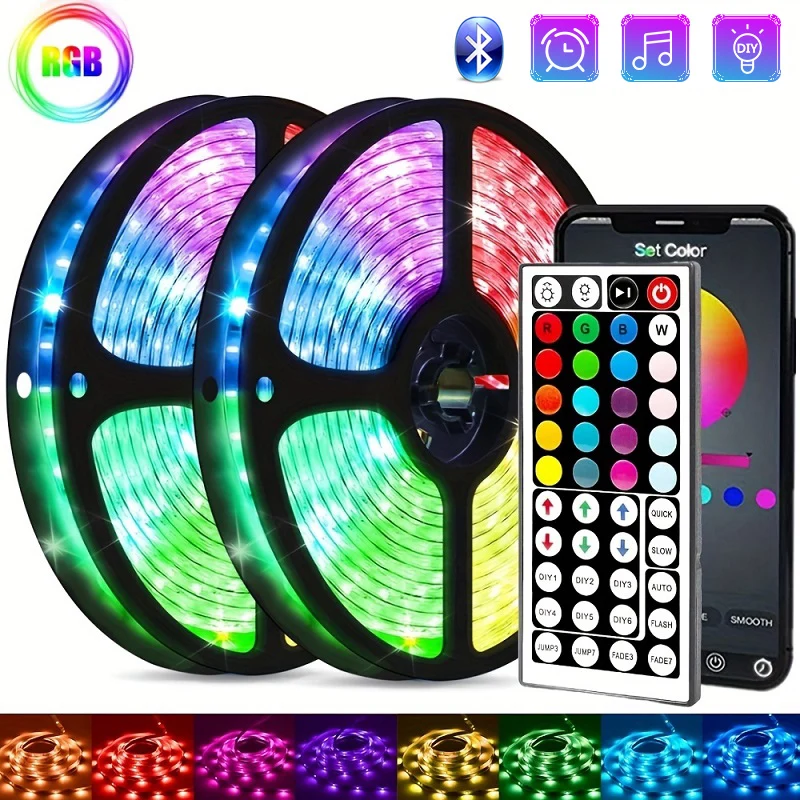 

LED Strip Light Smart Phone Control RGB 3535 Flexible Ribbon DIY Led Light Strip USB Tape Diode DC 5V Bluetooth Christmas Lights