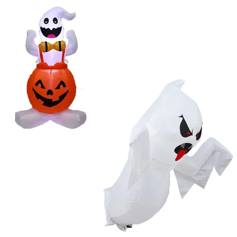 

Hot-selling Halloween atmosphere 2.3m grim reaper big pumpkin ghost octopus air model luminous yard ornament