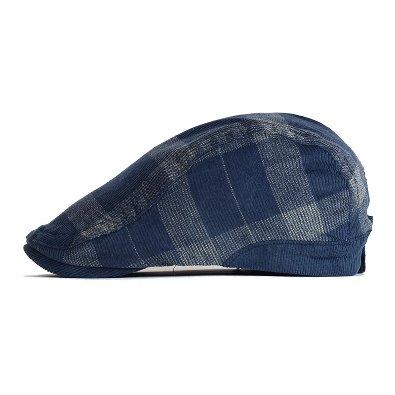 Neue Ankunft Männer Hüte Winter Vintage Plaid Dicken Baskenmütze Hut Cord Zeitungsjunge Mütze Männer England Gatsby Retro Hut Fahrer Flache kappe – Detail 11
