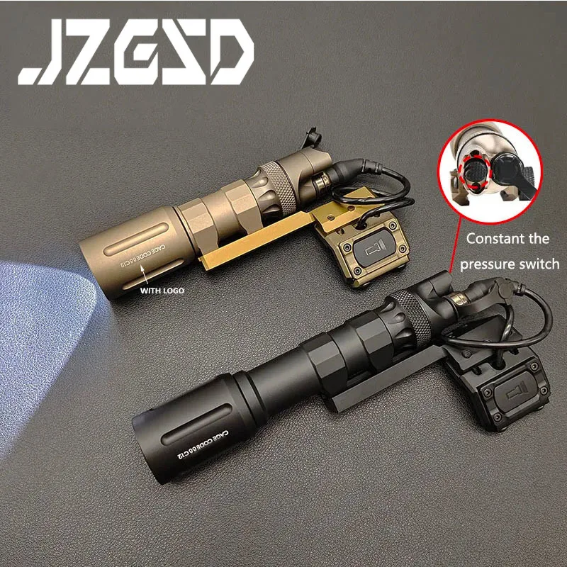 

Airsoft Metal Flashlight V2 Light Tactical High Power Hunting Weapon Scout Light Modbutton Remote Pressure Switch 20mm Rail
