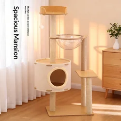 Árbol para gatos Winter Snow Dream con cama y sisal de cáñamo