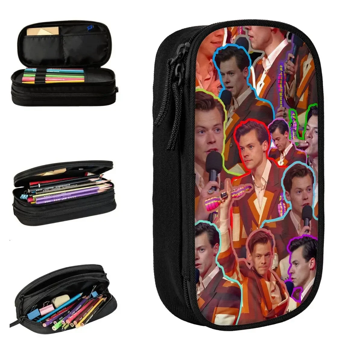 New Harrys Styles Pencil Cases Pencil Pouch Pen for Student Big Capacity Bag Office Cosmetic Stationery