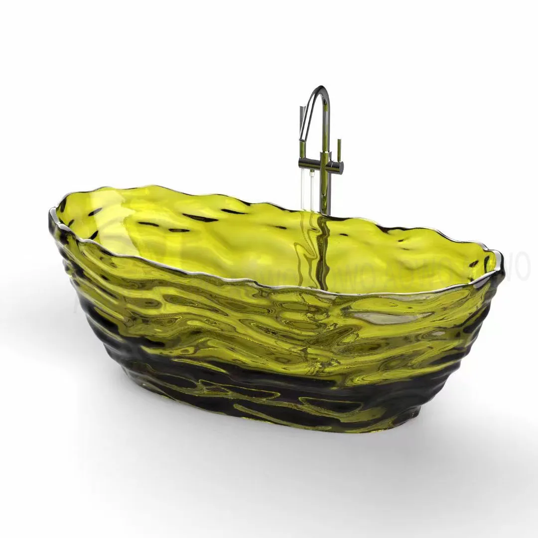Solid Stone Bathtub Freestanding Bathtub Various Customized Transparent Clear Resin Tub