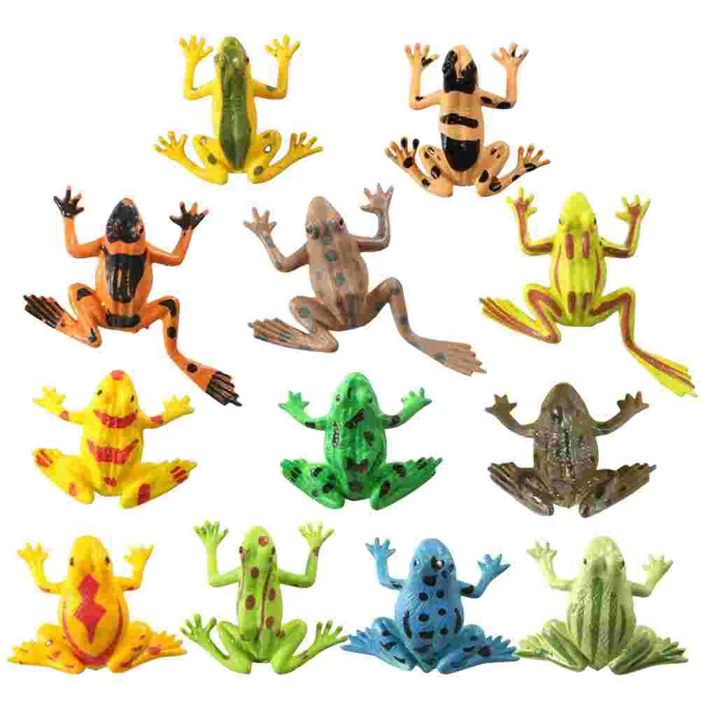 

Animal Figurines for Kids Frog Model Toys Frogs Party Decorations Decorate Pvc Child