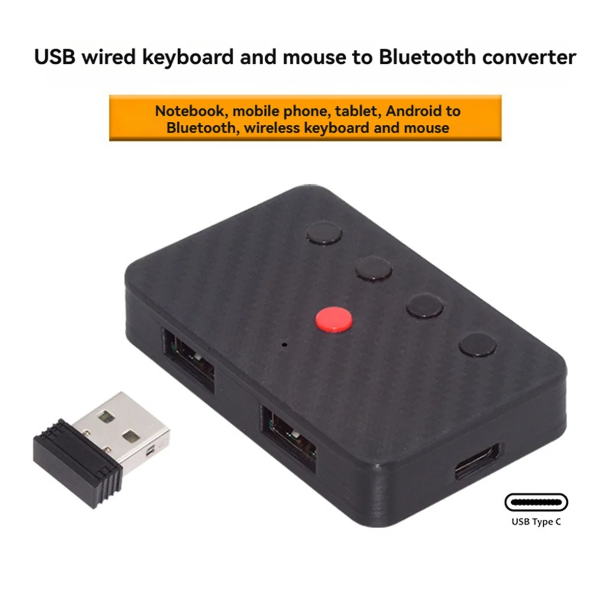 NEW USB Keyboard and Mouse Bluetooth 5.3 Adapter USB Wired Keyboard Mouse to Wireless Bluetooth Converter