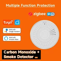 Tuya 2 In 1 Version Smoke Fire Sound Alarm Sensor with WiFi, Smart CO & Smoke Detector, Carbon Monoxide Gas Detector smart home