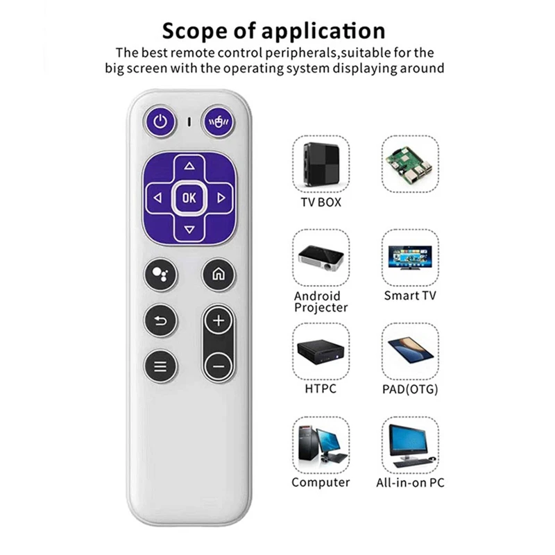 BAAY T6 Bluetooth Remote Control Wireless Voice Air Mouse Gyroscope Somatosensory 2.4G Bluetooth Dual Mode Air Mouse