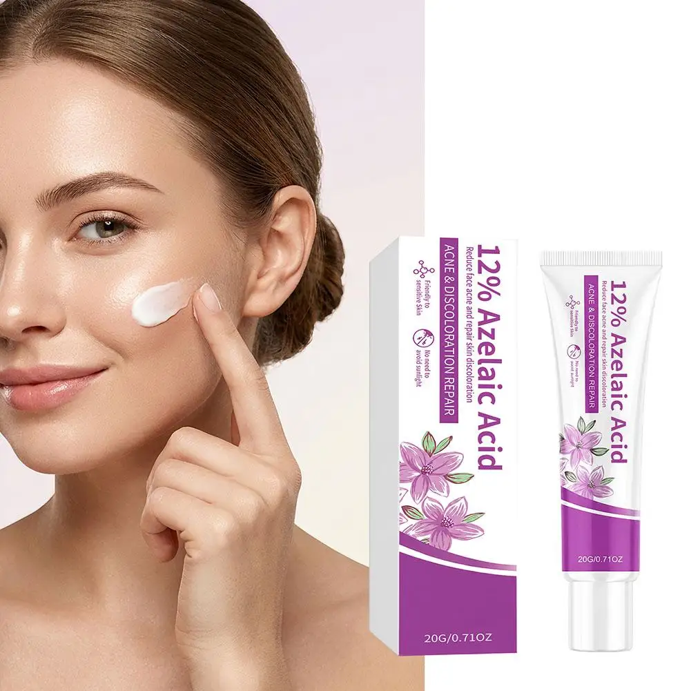 12% Azelaic Acid Brightening Skin Face Serum Cream,Hydrating  Oil Control,Niacinamide Panthenol Repair Serum For Dull Complexion