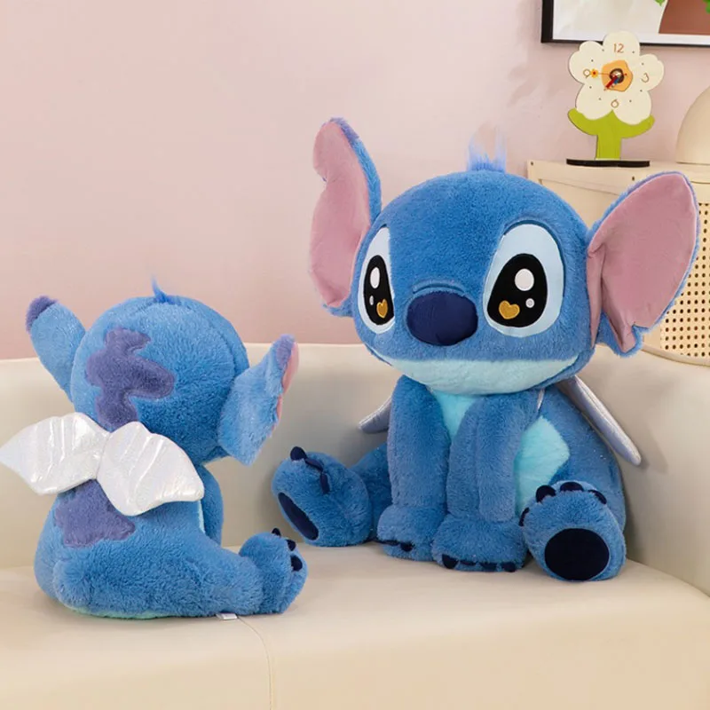 

25-60 см Disney Lilo & Stitch плюшевая кукла игрушка милый аниме мультфильм мягкие крылья ангела Стич мягкие плюшевые детские подарки на день рождения и Рождество