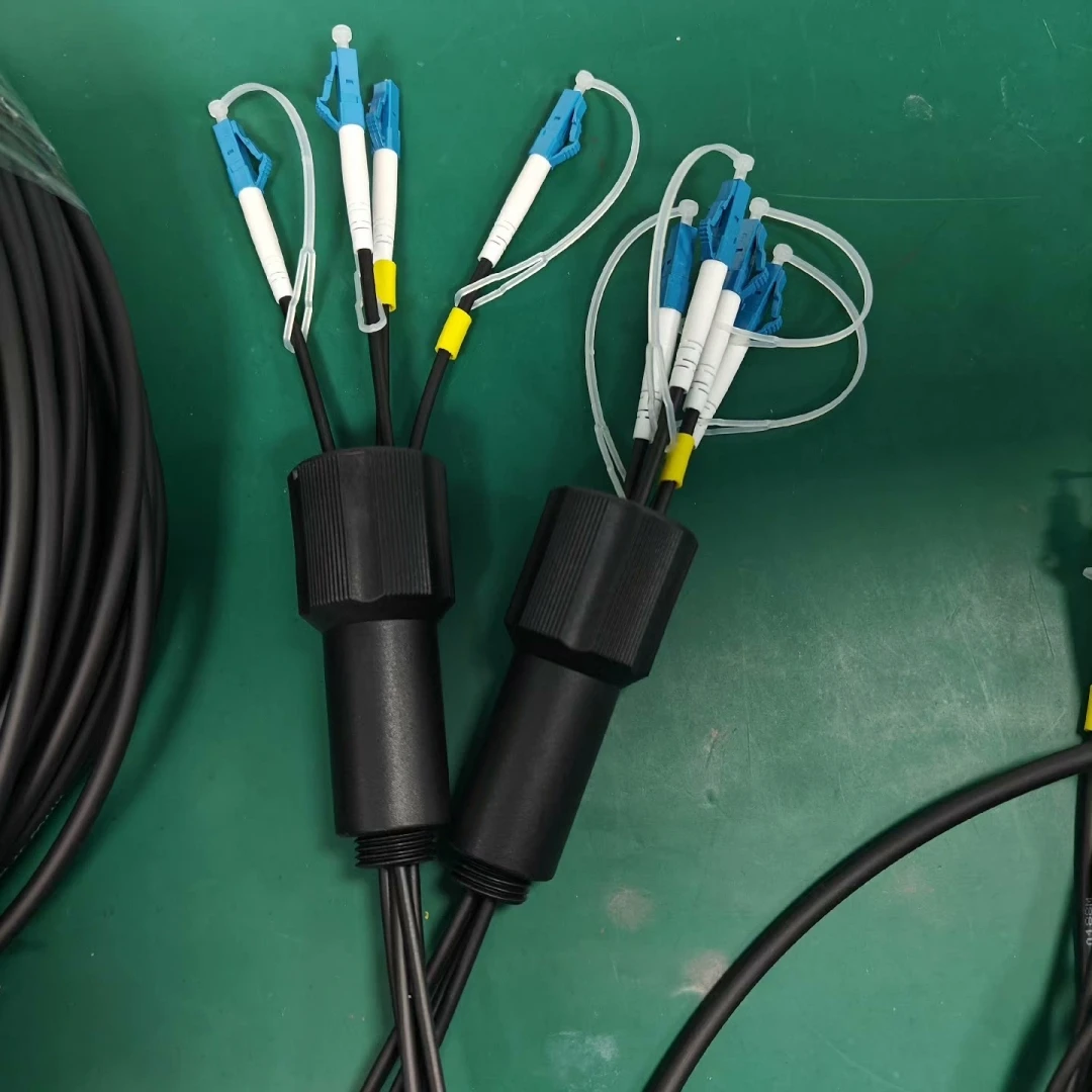 Fiber optic Patch cord 150mtr 4 cores Outdoor DVI LC-LC waterproof SM Armored LSZH CPRI TPU cable Singlemode FTTH FTTA jumper