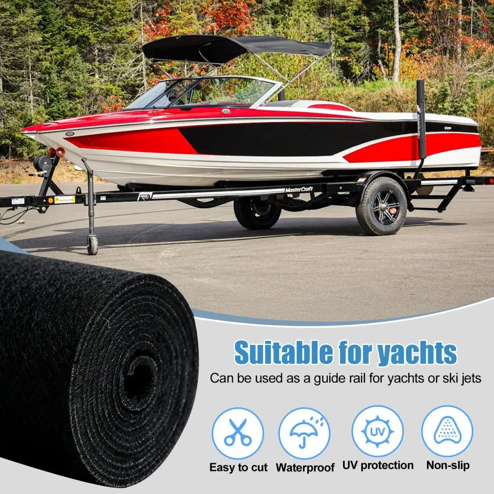 

118ft x 12in Boat Trailer Bunk Carpet, Polyester Boat Lift Bunk Padding, Heavy Duty 8MM Thickness Trailer Carpeting Cover Roll