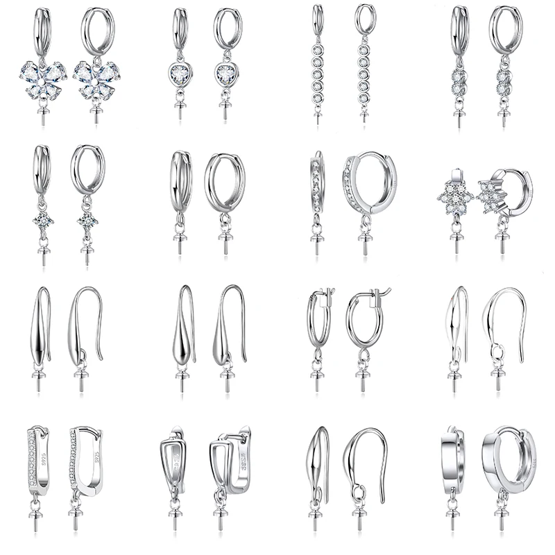 DIY Earrings Jewelry Making Accessories Fastener Earwire Earring Hooks Clasps For Fashion Pearls Earring Making Material