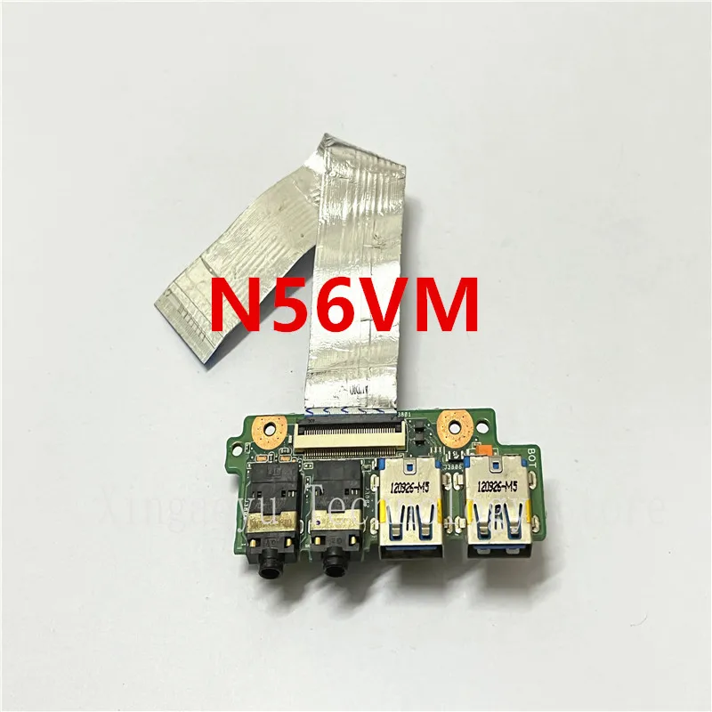 

Original For Asus N56 N56V N56VZ N56VM USB Board With Cable Headphones Audio Board 100% Tested To Perfection