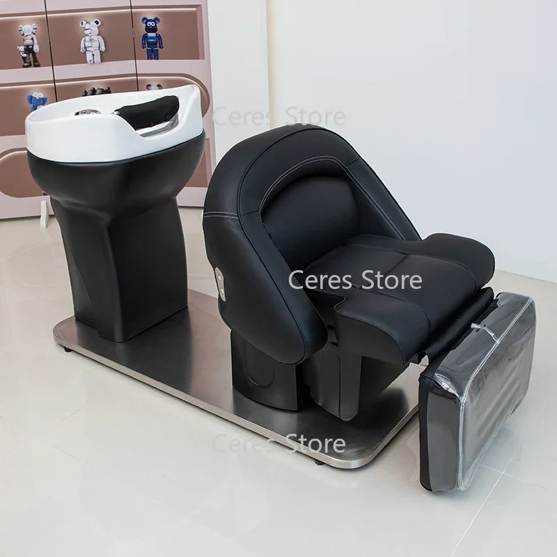 Head Spa Shampoo Bed Electric Simple Professional Beauty Shaving Chair Hairdresser Fauteuil Coiffure Hairsalon Furniture CY50XT