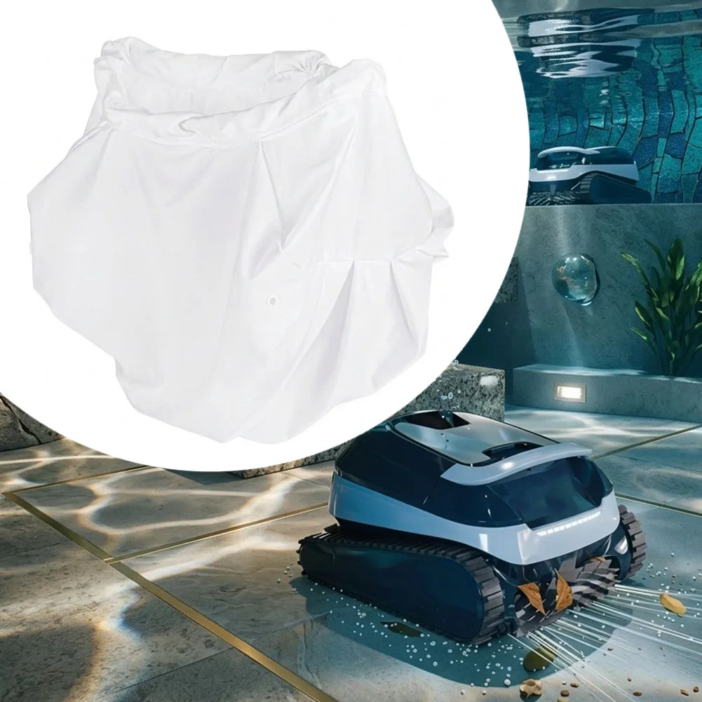 White Robotic Pool Cleaner Bag Robotic Pool Cleaner Filter Bag Captures Fine Dust And Sand Ultra-fine Filtration Fabric