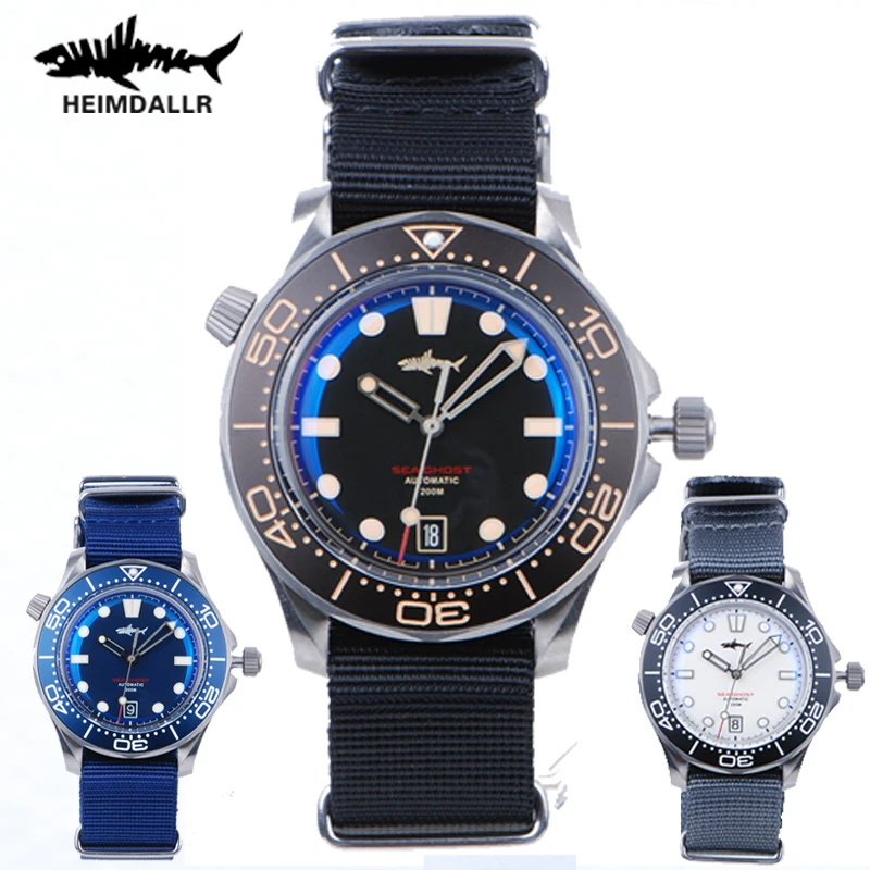 

HEIMDALLR Titanium Sea Ghost NTTD Diving Watch 200M Water Resistant NH35A Automatic Mechanical Sapphire Luminous Dial Wistwatch