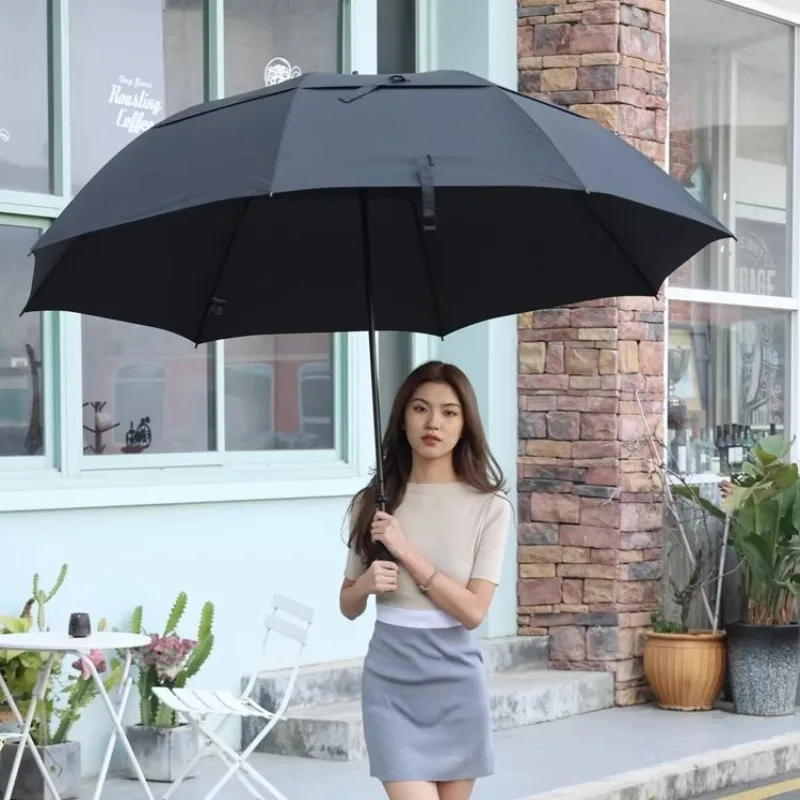 

Extra Large Reinforced Umbrella Heavy Duty, Oversized Long Handle Rain Umbrella for Home, Thickened Storm Proof Windproof