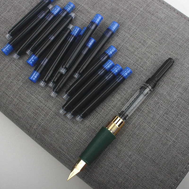 10Pcs Blue/Black Ink Cartridge Refills Fountain Pen Replaceable Ink Bag Universal Type 2.6/3.4mm Caliber Ink Bag Office Supplies