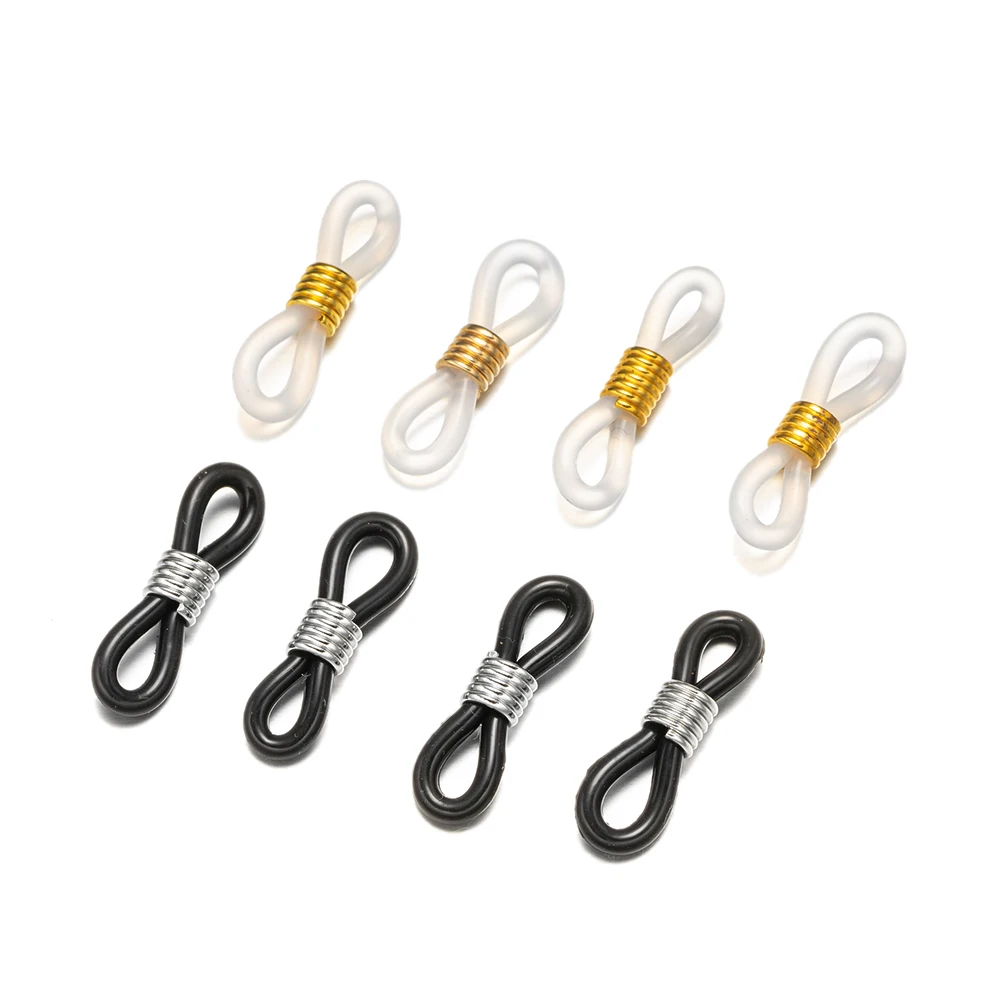 50Pcs/Lot Ear Hook Eyeglasses Spectacles Chain Sunglasses Silicone Rubber Ring Non SlipRetainer For DIY End Loop Connector