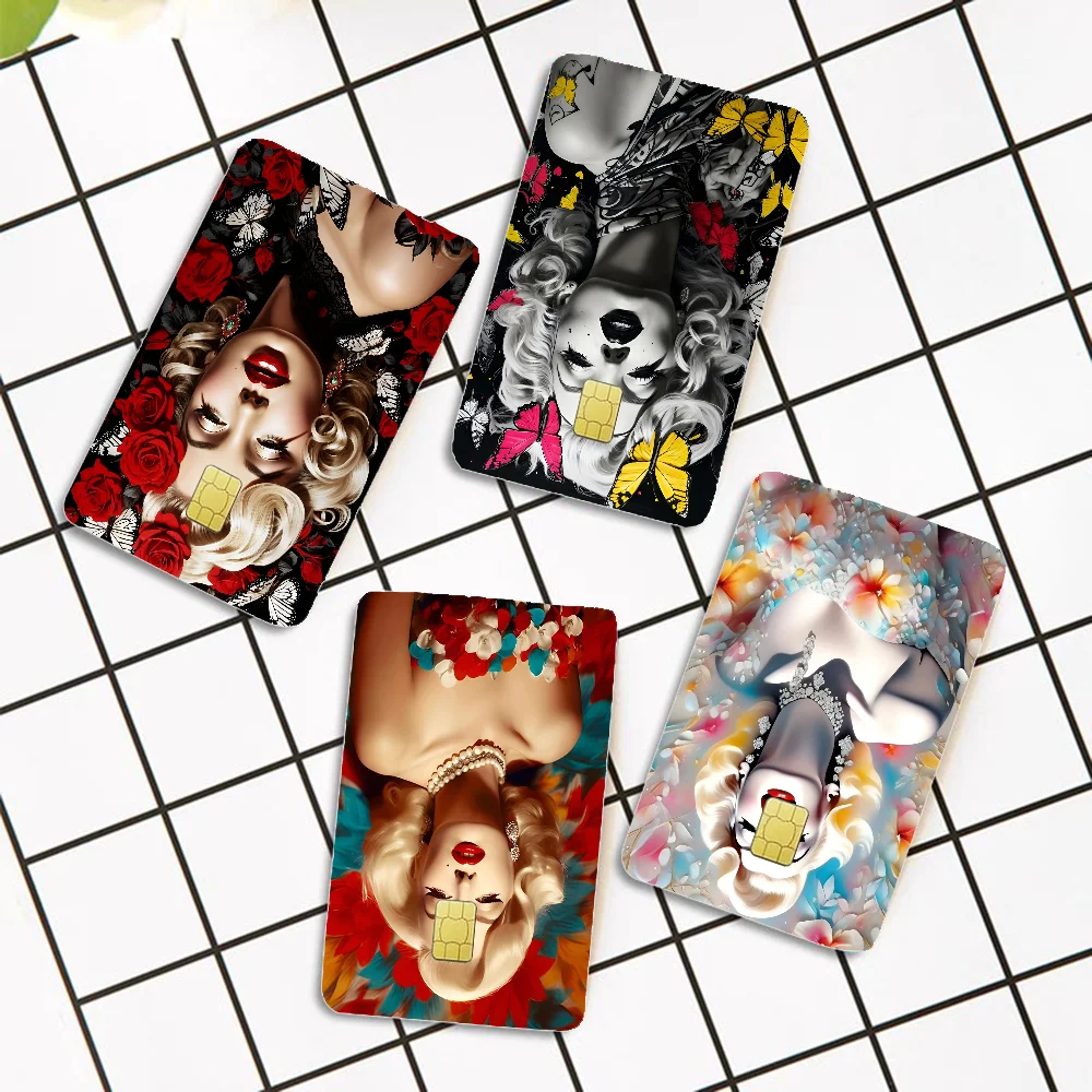 مارلين مونرو لعبة أنيمي ملصق فيلم غطاء الجلد للصغيرة الكبيرة لا رقاقة الخصم بطاقة الائتمان الجانب الأمامي