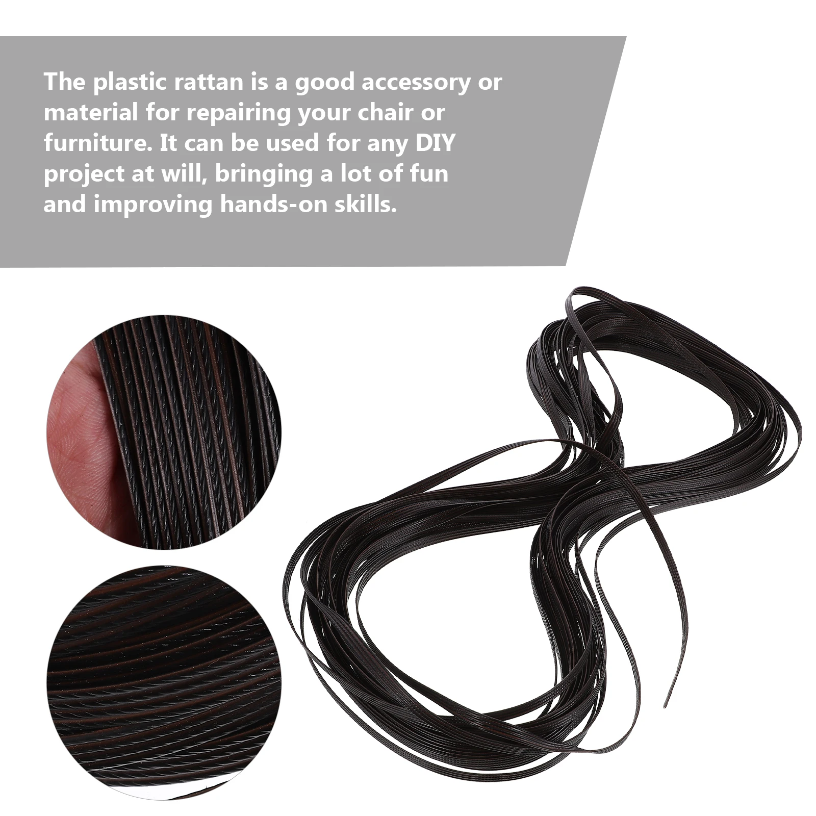 

Multifunctional PE Plastic Rattan Braiding Accessories for Chair Weaving DIY Crafts Repair Home Furniture Flat Spline Screens