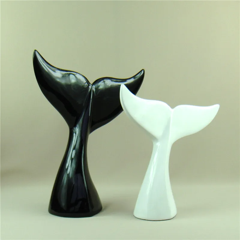 Abstract Whale Fluke Miniature Handmade Resin Fish Tail Model Marine Ornament Handicraft Accessories for Studio and Parlor Decor