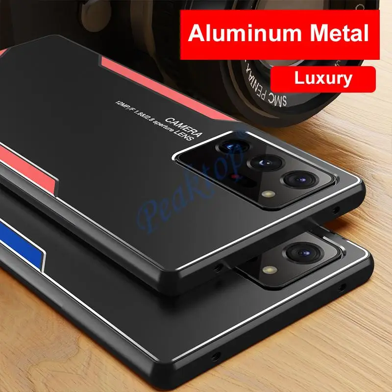 Aluminum Metal Phone Case For Samsung Galaxy S21 Ultra S8 S9 S10 S20 Plus Note 20 Ultra 8 9 10 Plus A51 A71 A52 A72 Cover Case