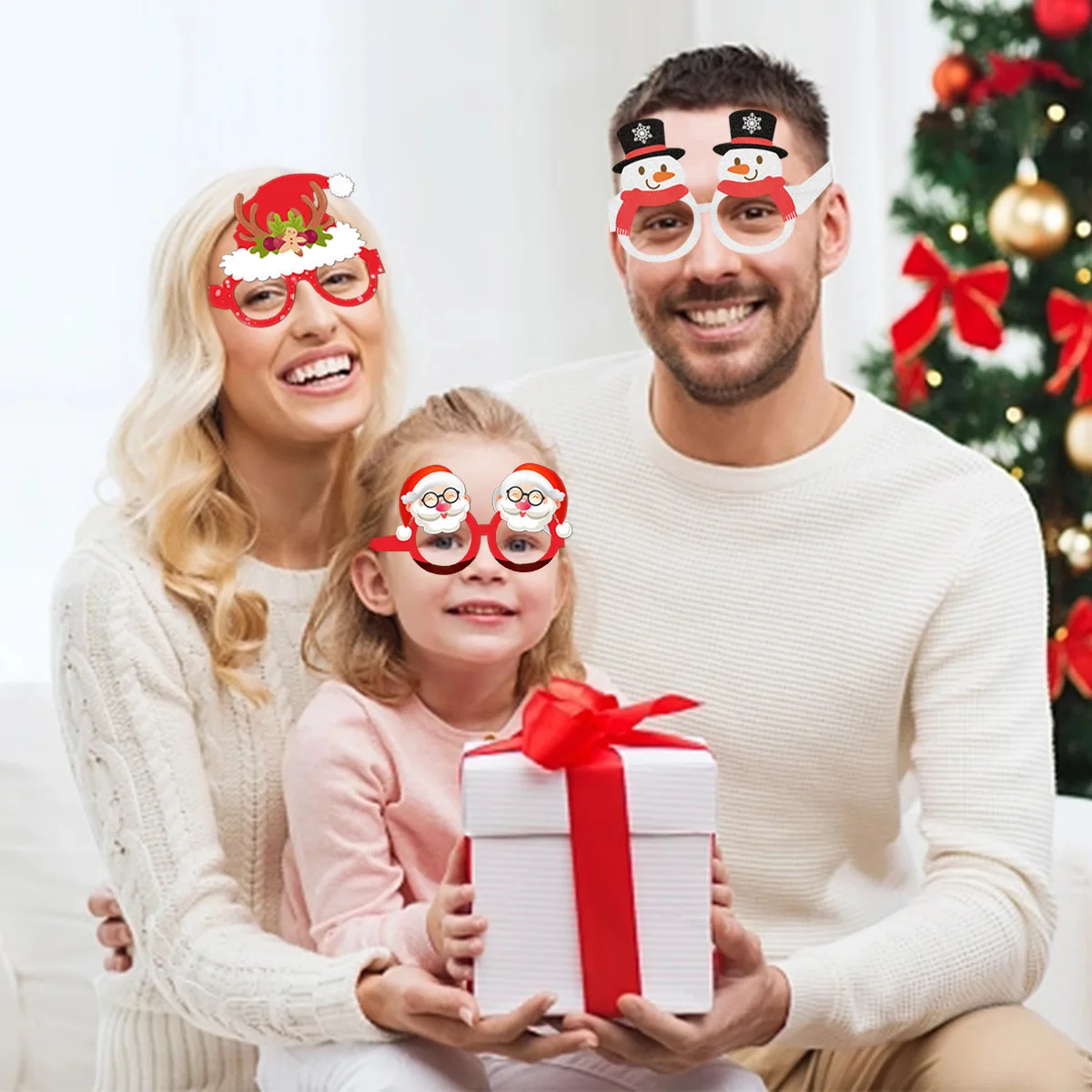 Kerstdecoratie Papieren Glazen, Fotorekwisieten, 6 stuks