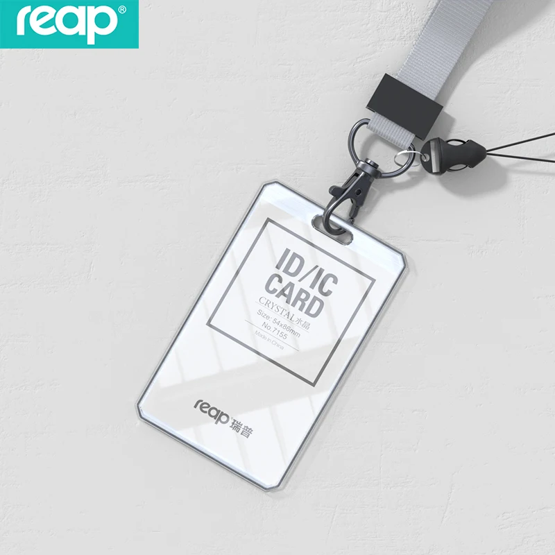 86x54mm Retractable Custom Lanyard With Full Transparent Business Id Ic Card Holder Vertical Horizontal Available