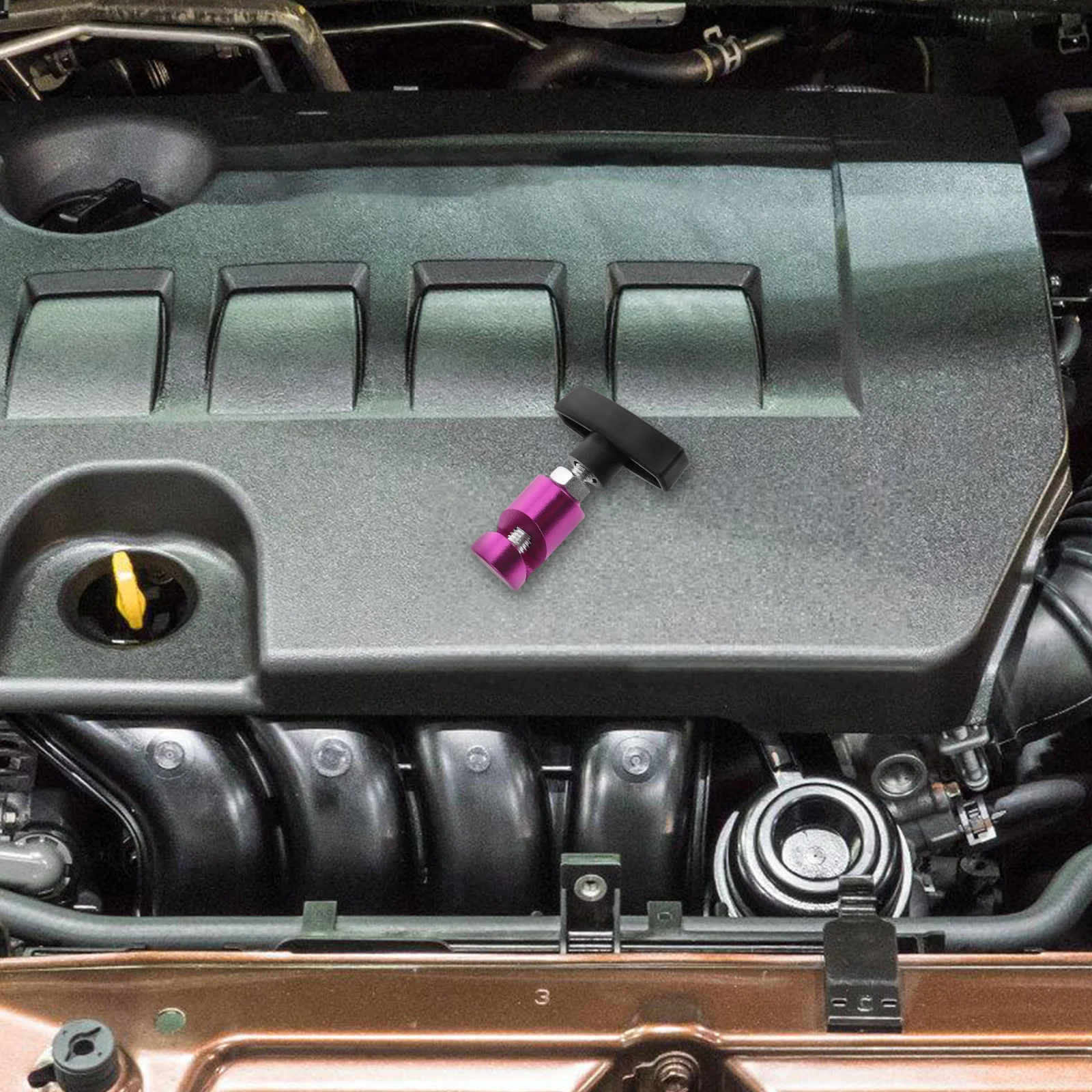 

Hood Gas Spring Trunk Lift Shock Clamp Aluminum Car Hood Support Rod Anti-Slip Heavy Duty Stable Lift Support Strut for Engine