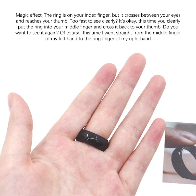 2Pcs Magie Ring Jump Magier Ring Transfer Sprünge Von Finger Zu Finger Zaubertricks Straße Close Shot Magie Requisiten party Spielzeug