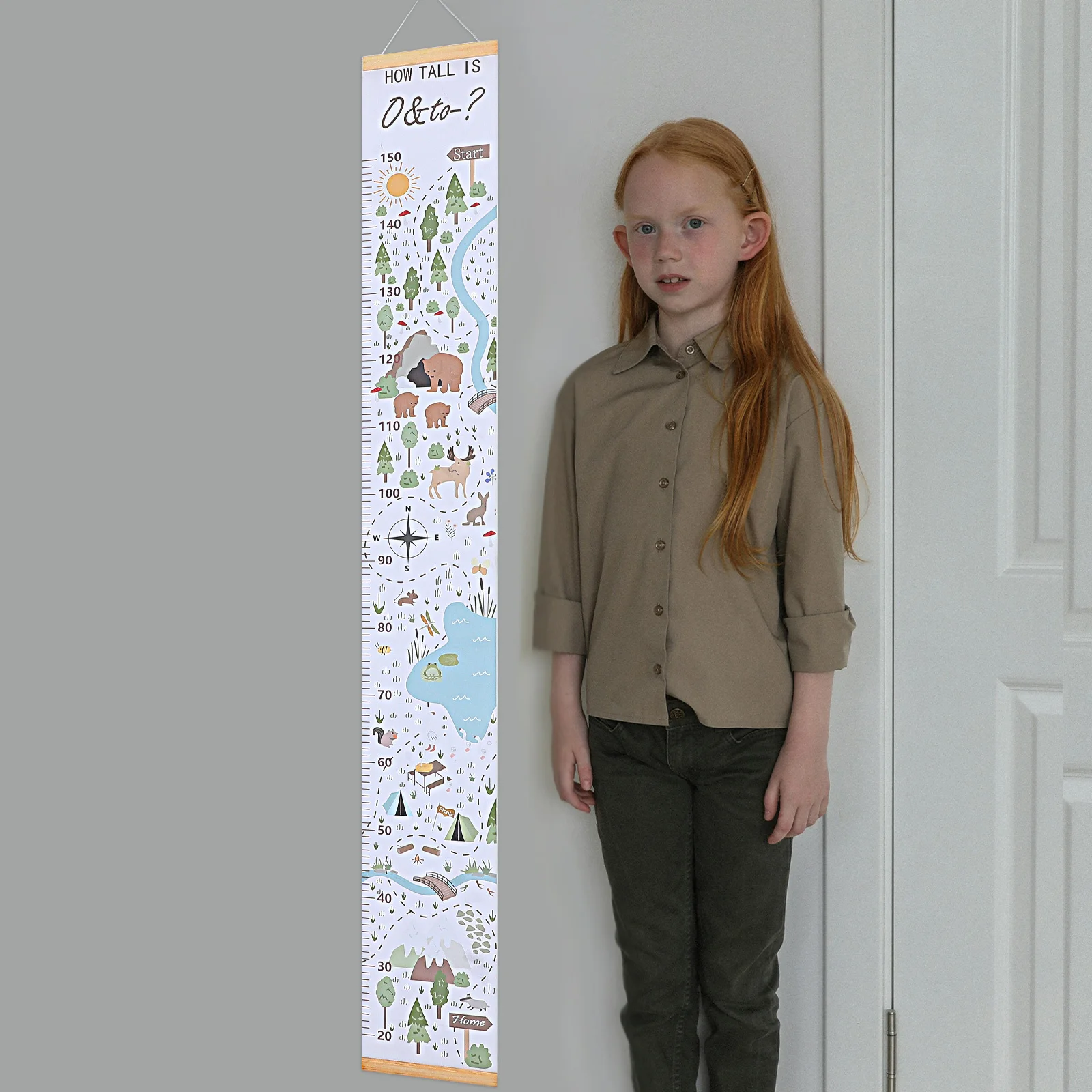

Nursery Height Chart Cartoon Growth Chart Wall Hanging Measuring Ruler for Bedroom Decor Nursery Height Charts