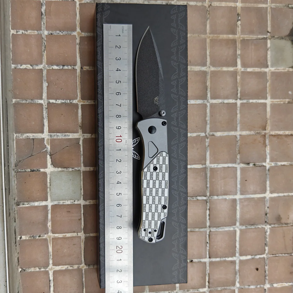 JUFULE 535BK 535 KITH Aluminum Handle Ball Bearings Mark M390 Pocket EDC Tool Camping Hunting Ourdoors Hike Folding Blade Knife