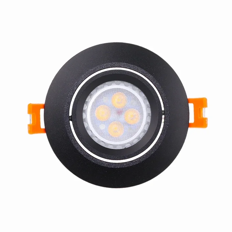 Simple Black Round Style Recessed GU10 MR16 GU5.3 Round Spot Light Housing Frame for Home Office Hotel Decoractive Spotlight