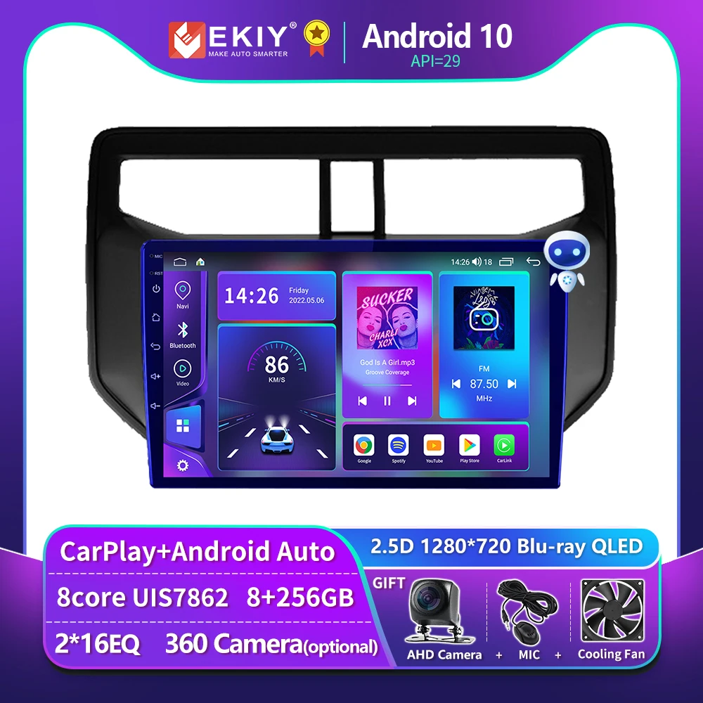 

EKIY T900 Car Radio For Toyota Rush 2017 2018 2019 2020 Multimedia Video 2Din Navigation GPS Wireless Android CarPlay Stereo DVD